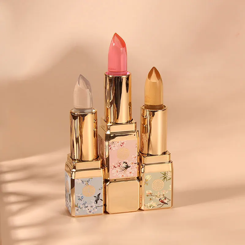 

Private Label Shijing Peach pale cute mini 3colors lipstick beauty glazed lipstick, Multi-colors