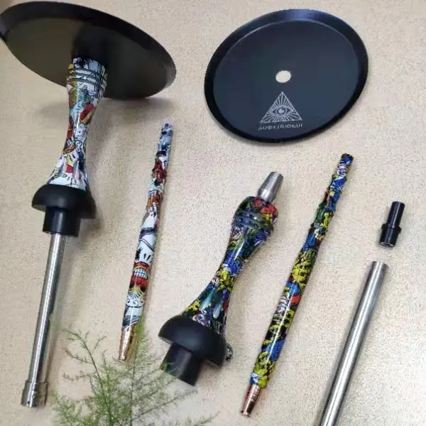 

Hot Selling Russian Model Shisha with Glass base Stainless Steel Hookah