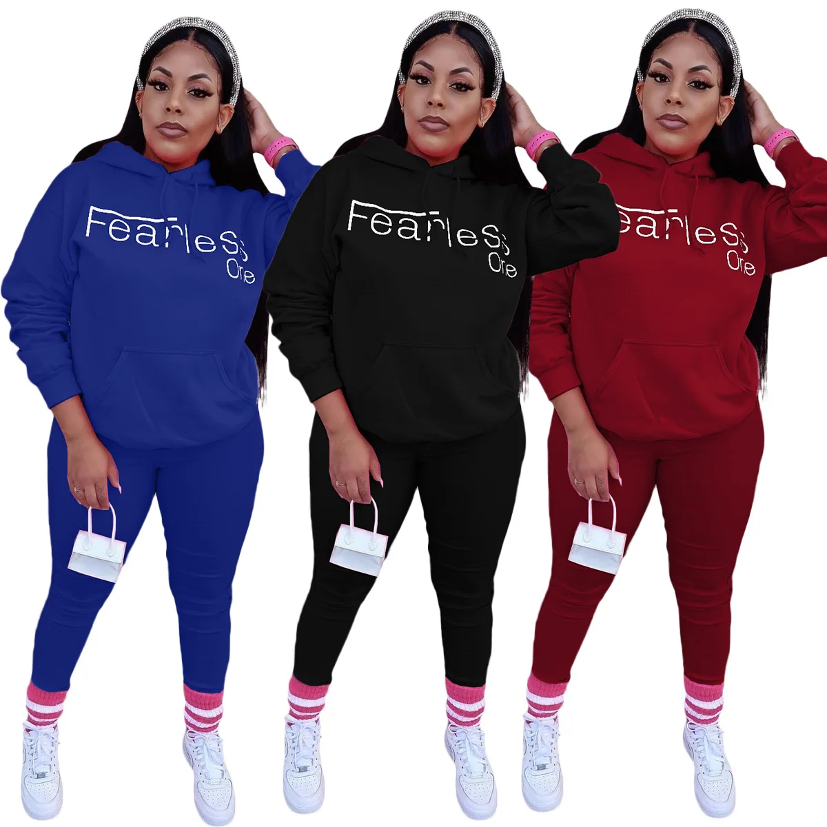 

Cute casual lapel basic loose solid color embroidery two-piece pants