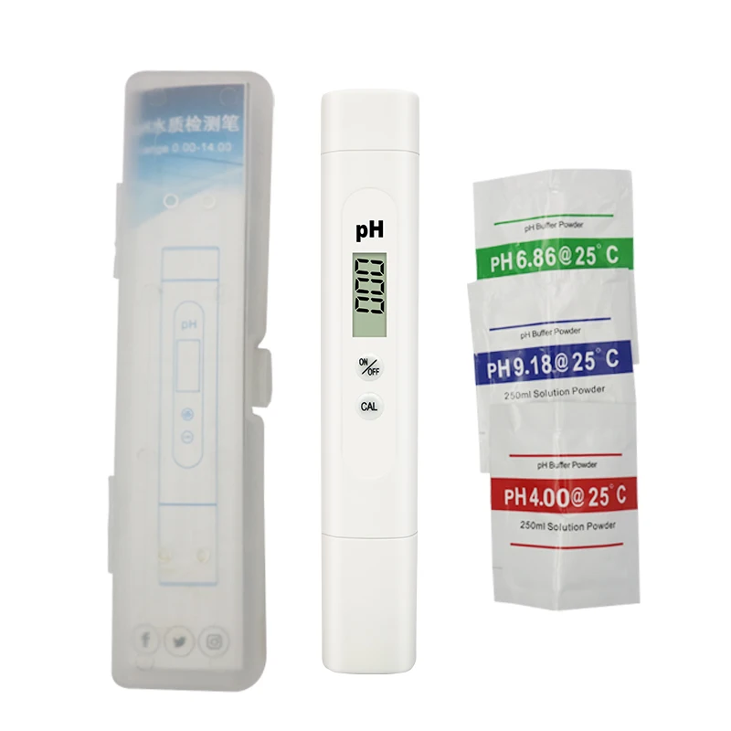 

White Color PH Meter Digital PH Tester 0-14 PH with High Accuracy