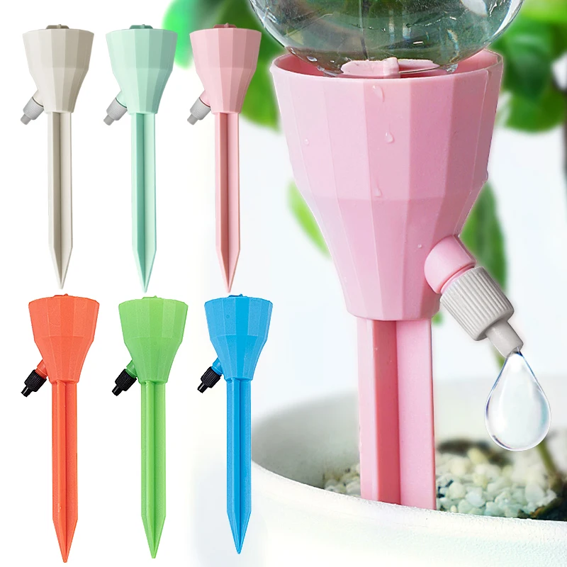 

Deepbang Garden set Automatic Irrigation Water other Watering Dripper Plants Self Watering Spike, Green pink white