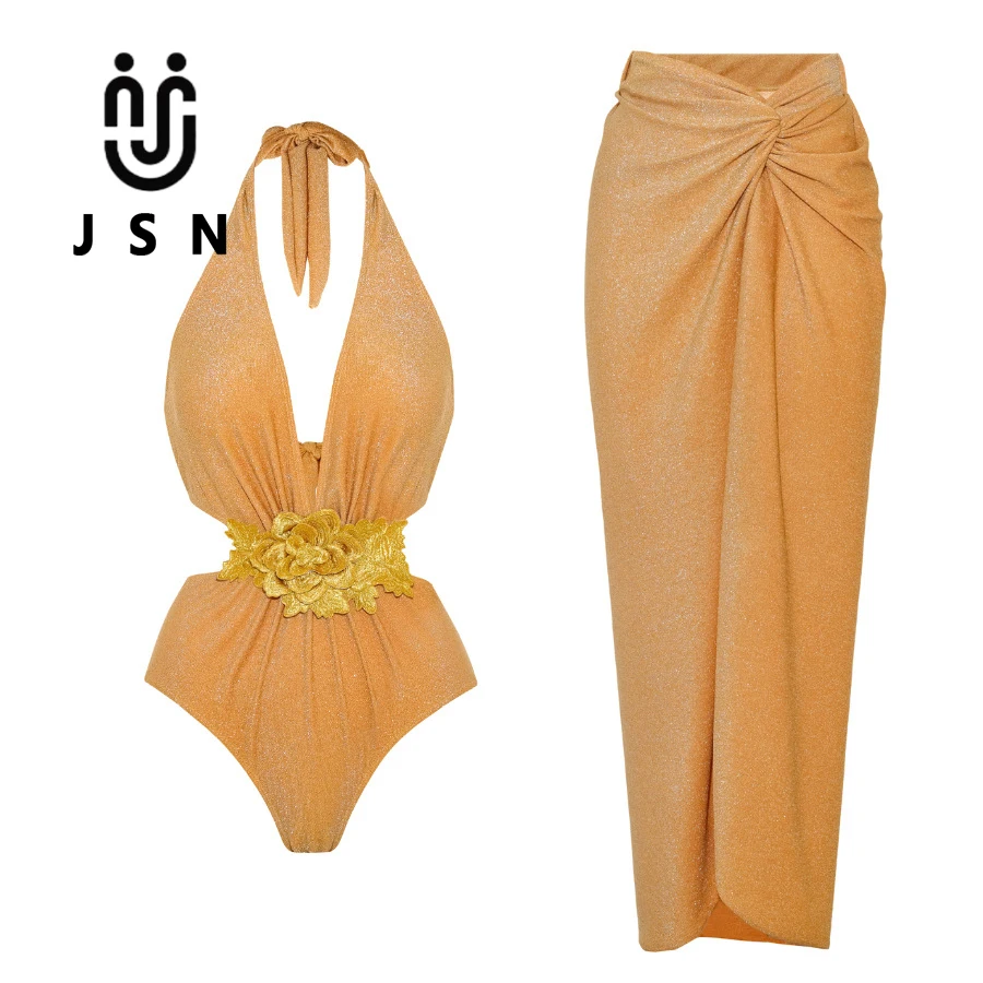 

JSN Shiny fabric women swimwear one piece swimsuit swim swimsuit bathing suits for women