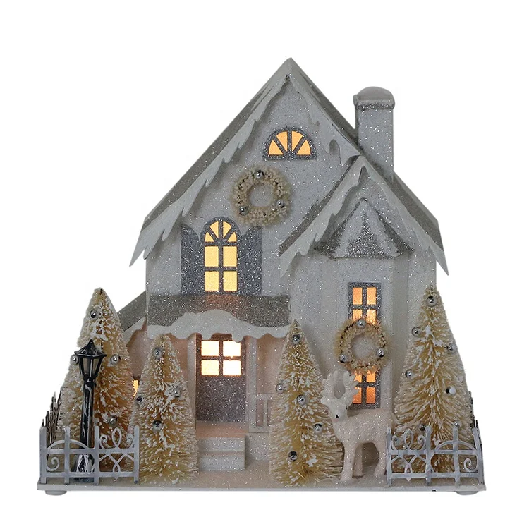 

Creative Christmas Gifts Christmas Village Window Tabletop Decorations LED Luminous Ornaments