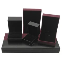 

Large set storage plastic velvet pu leather jewelry box