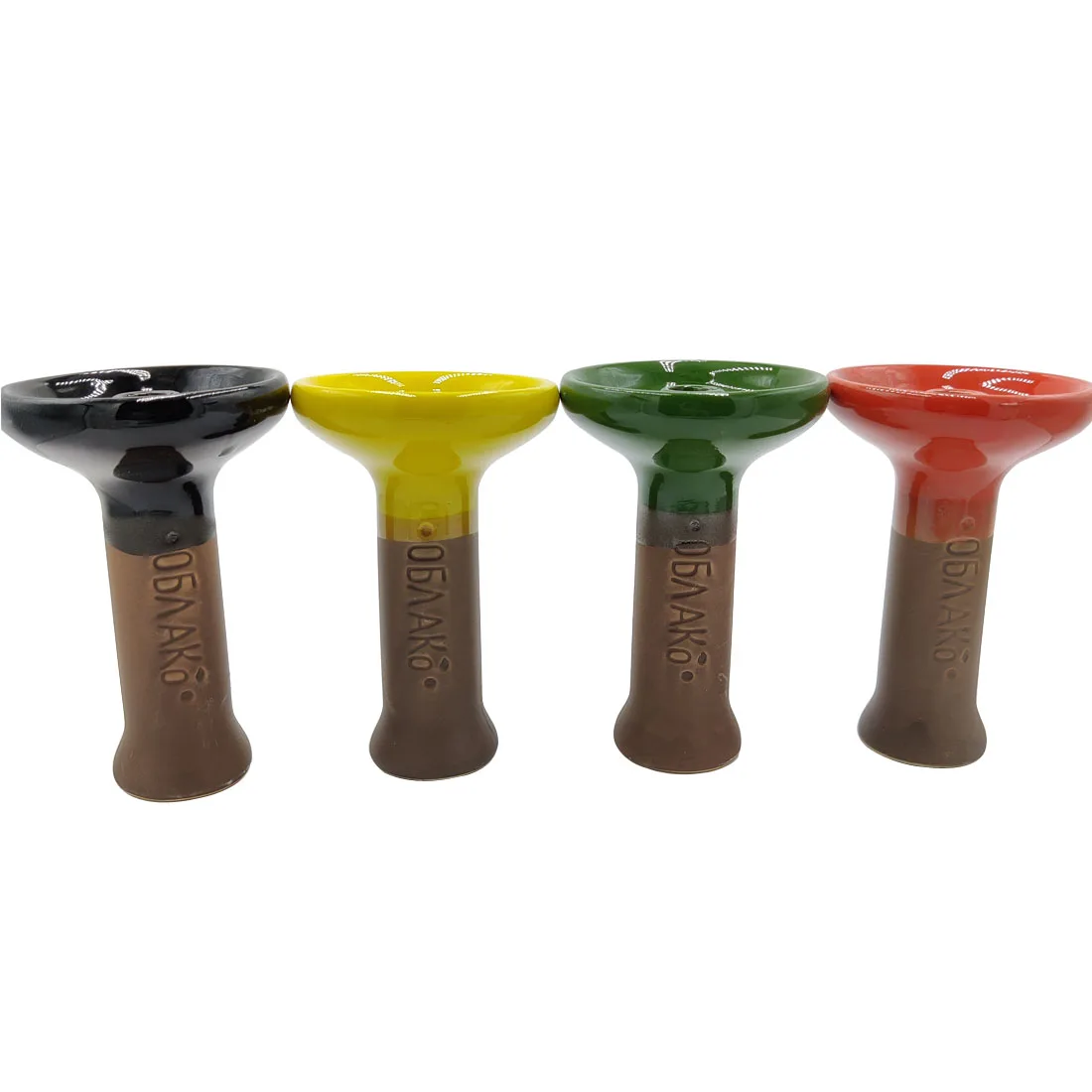 

T-011SB Lvhe Factory Wholesale Mix Colors Ceramic Phunnel Oblako Hookah Bowl 2020, Black, green, red, blue, yellow