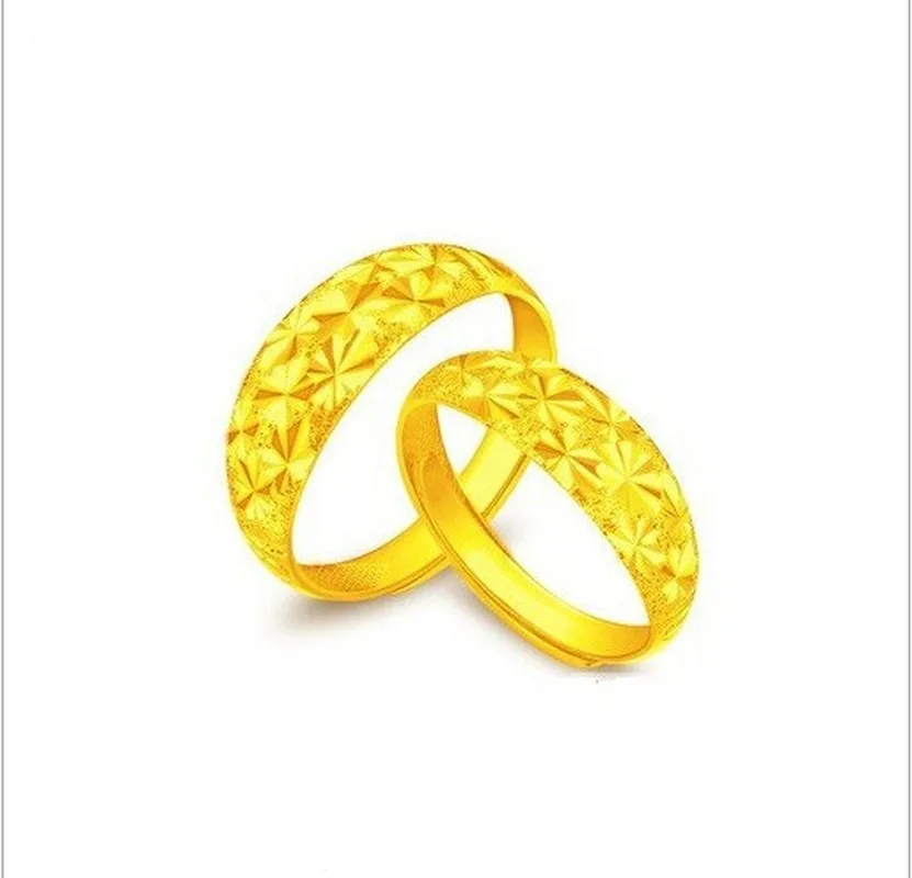 

Dropshipping Classic Retro Gold Ring for Women Engagement Jewelry Stars Men Couples Ring 14K Yellow Gold Rings Anniversary Gift