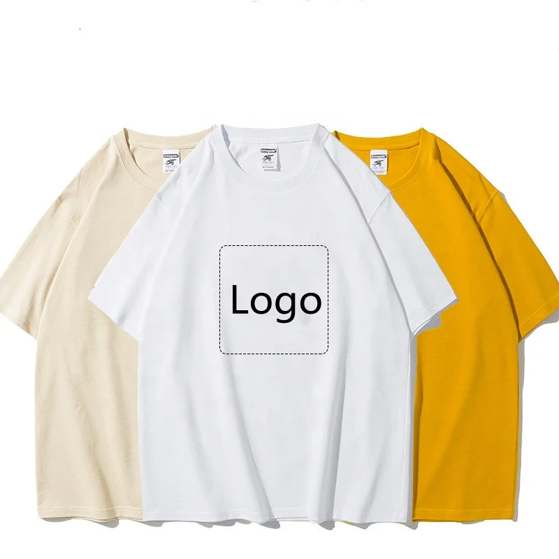 

Premium Heavy Weight T Shirt 100% Cotton 180 Grams Custom LOGO Printing shirts Short Sleeve Crewneck Tees Men Tshirt, Customized color