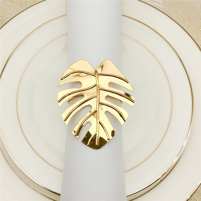 

Custom Made Maple Leaf Dining Table Decoration Ring Napkin Holders Ring Metal Gold Napkin Rings, Gold/silver/rose gold/green