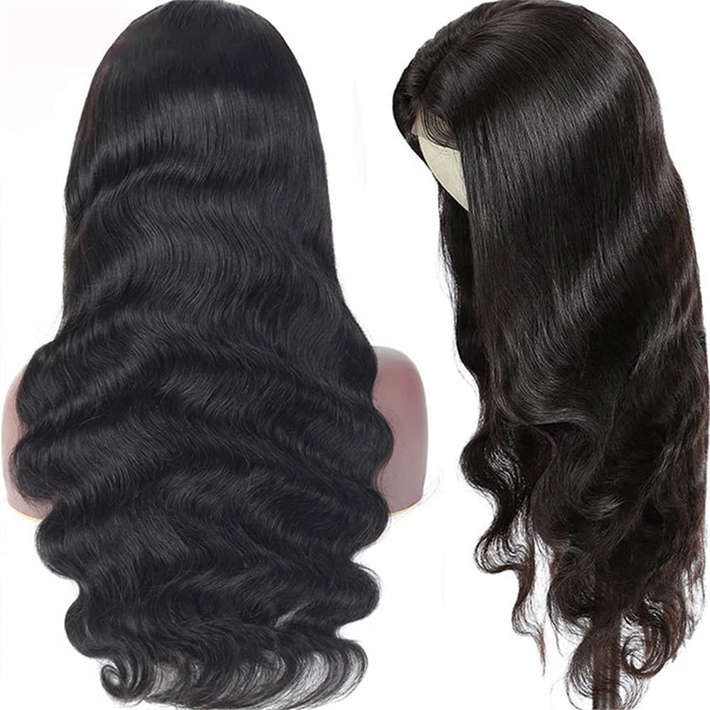 

Wholesale Body Wave Human Hair Wig Long Raw Brazilian Hair Full Transparent T Part Lace Frontal Wig For Black Women