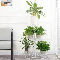 

China Outdoor Indoor House Decoration 5 Tier Metal Plant Stands Vertical