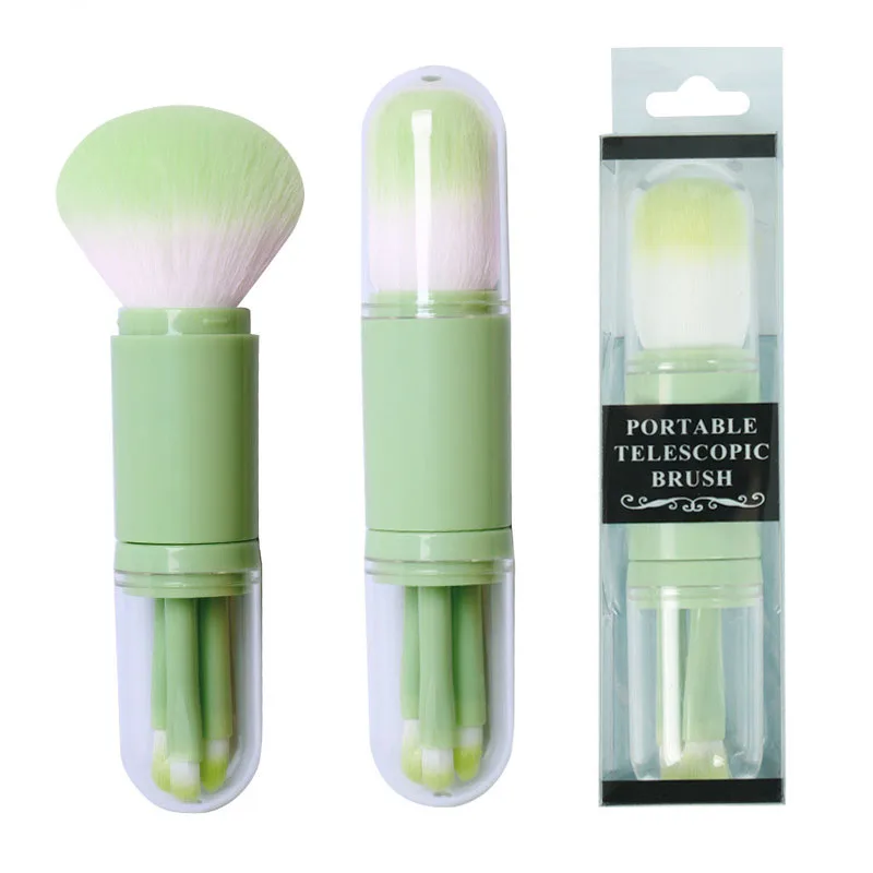 

Wholesale Private Label Foundation Plastic Retractable Cosmetic Double Ended Makeup Brush Set