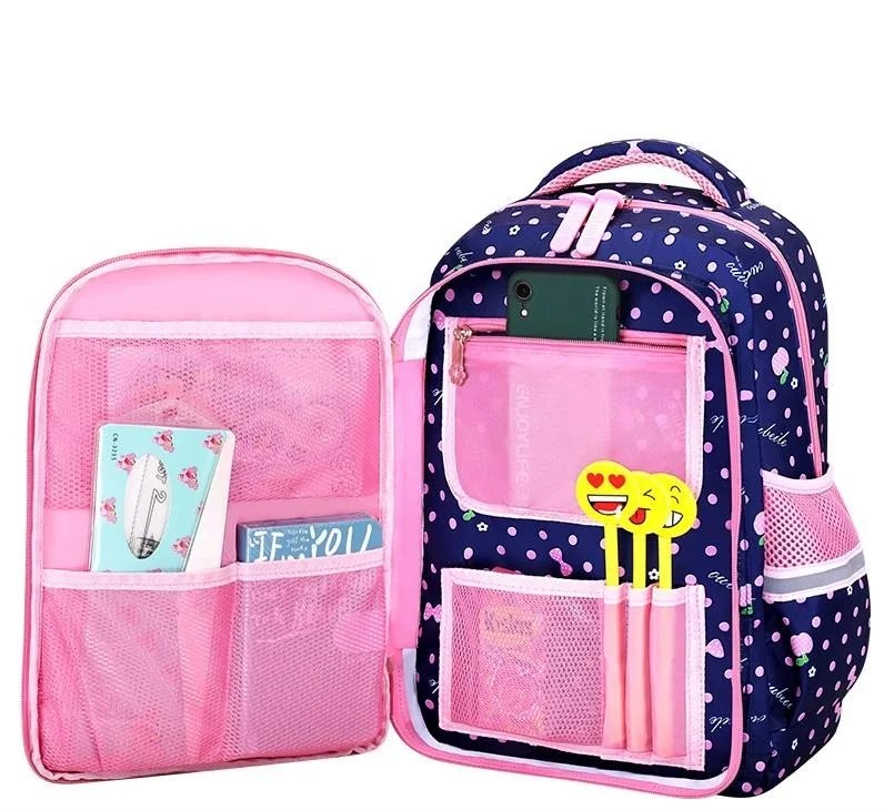 

Primary School Wholesale Children Girl Grade 1-3-6 Refrigerator open Schoolbag Backpack for Reducing Burden and Protecting Back