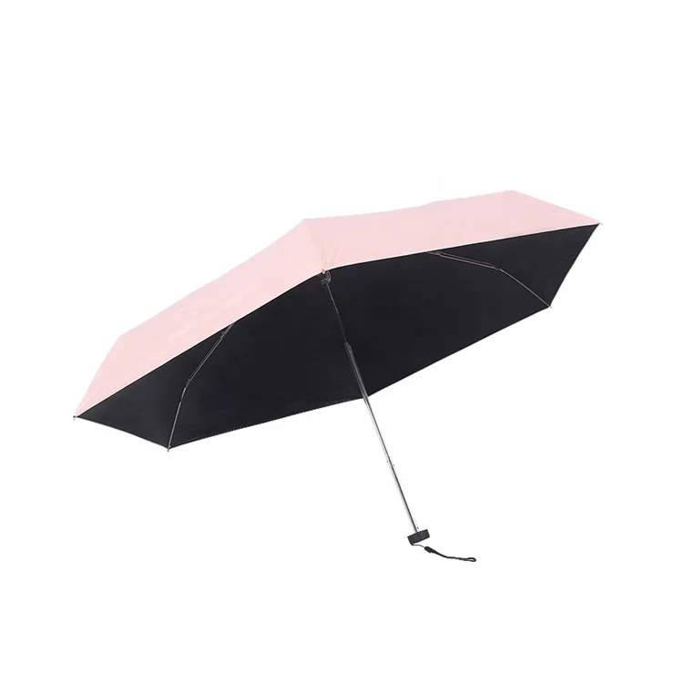 
Mini Pocket Capsule Umbrella UV Protection Five Folding Umbrella Fabric with Black Coating 