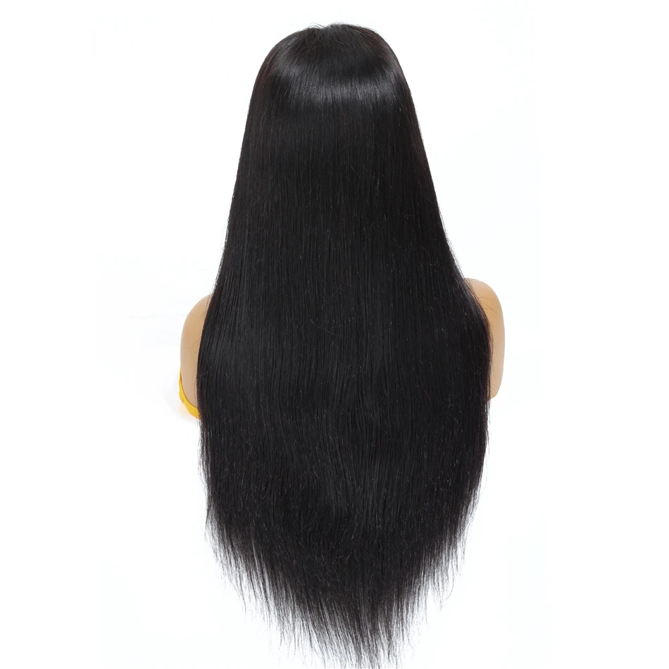 

150% 180% 200% Density Straight Human Hair 4*4 Lace Closure Front Wig Unprocessed Brazilian Lace Wig Virgin Cuticle Aligned Hair