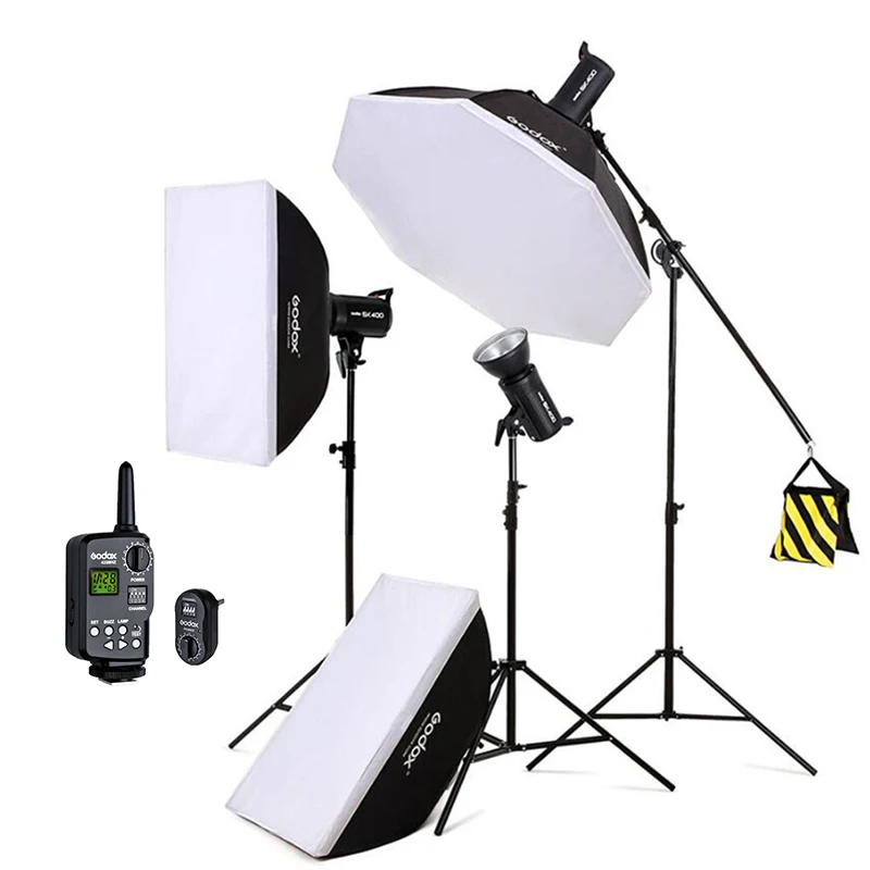

inlighttech 1200W Godox SK400 3x 400W Photo Studio Flash Lighting,Softbox,Light Stand, Studio Boom Arm Top Stand, Other