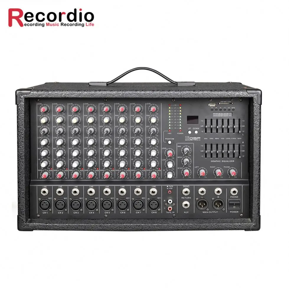 

GAX-EB8 Multifunctional Powermixer With Amplifier Made In China