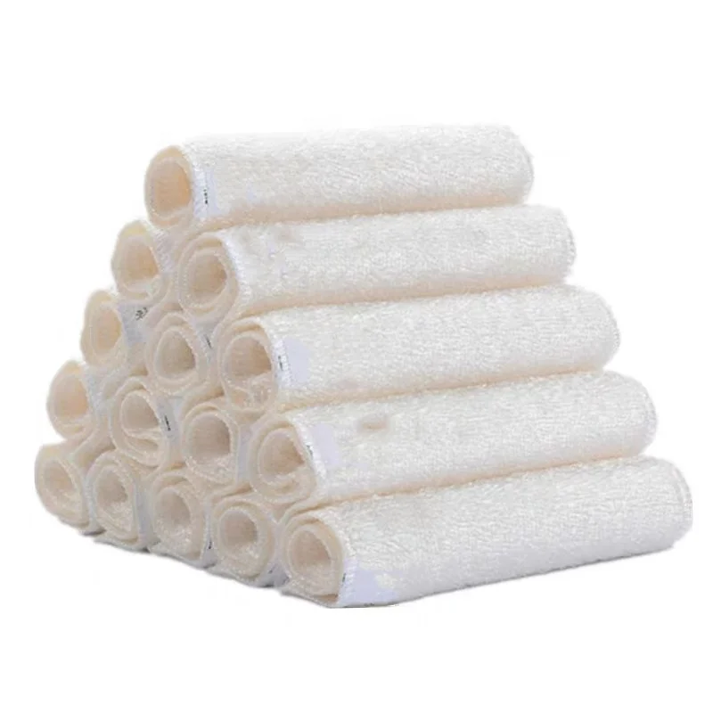 

White Eco-friendly Bamboo Cloth Fiber Kitchen Dish Cleaning Cloth