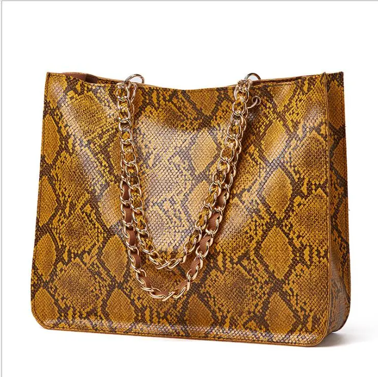 

Guangzhou Handbags 2021 New Cross-Border Fashion Women's Snake Print Tote Bag Simple Fashion Single Shoulder Ladies Bag, 5 colour