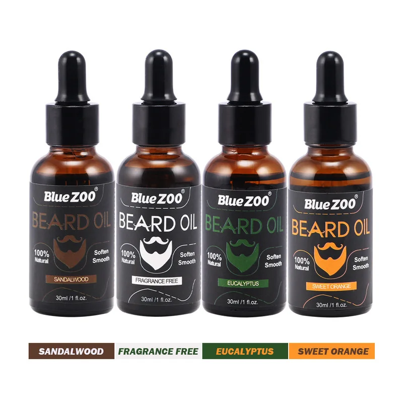 

Blue Zoo beard wax beard oil odorless sandalwood sweet orange eucalyptus 4 flavors 30ml