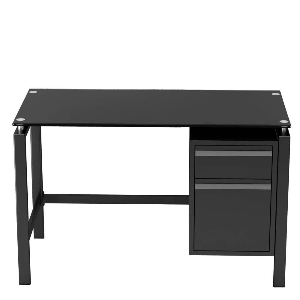 

Modern Home Office Furniture Wooden MDF Computer Table With Drawer Desk Staff Office Desk, Brown