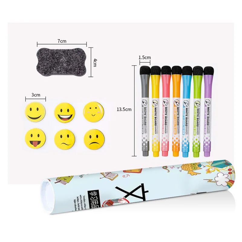 
Amazon Soft Self-Adhesive Magnetic Dry Erase White Board Sheet Kids Sticker White board for Refrigerator 