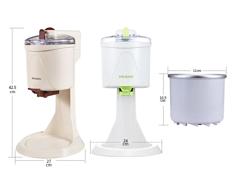 2020 Hot 1000ml Mini Portable Home Use 20w Automatic Fruit Ice Cream