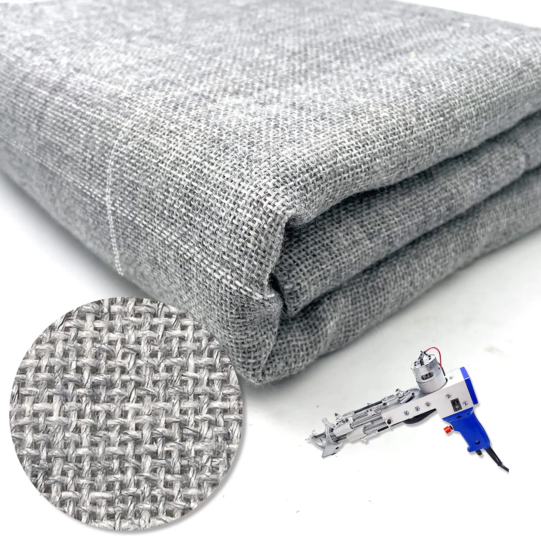 Rug Tufting Cloth 100 % Polyester Grey Tufting Cloth Carpet Backing Fabric