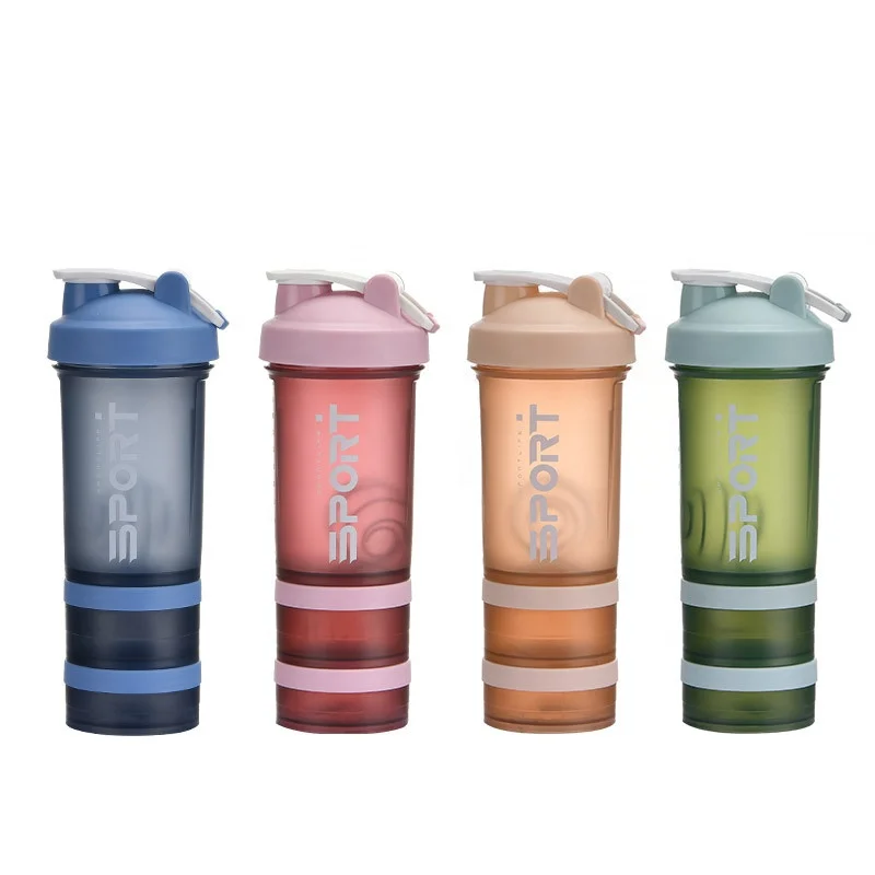 

450Ml Plastic Fitness milkshake fitness protein powder shake water bottle