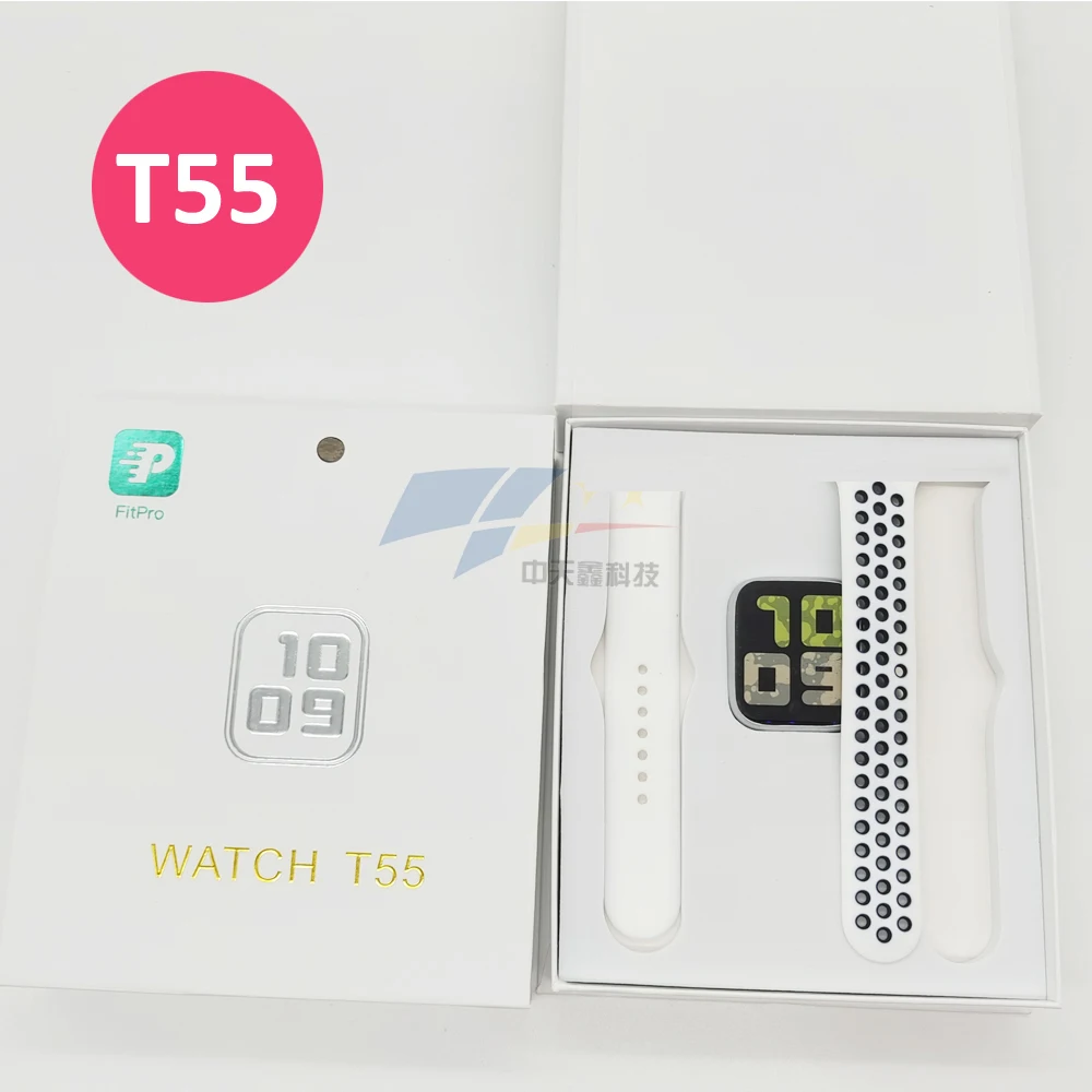 

T55 Smart Watch 2021 New Arrival Colorful Screen Heart Rate Blood Pressure Smart Bracelet Health Sport Smartwatch