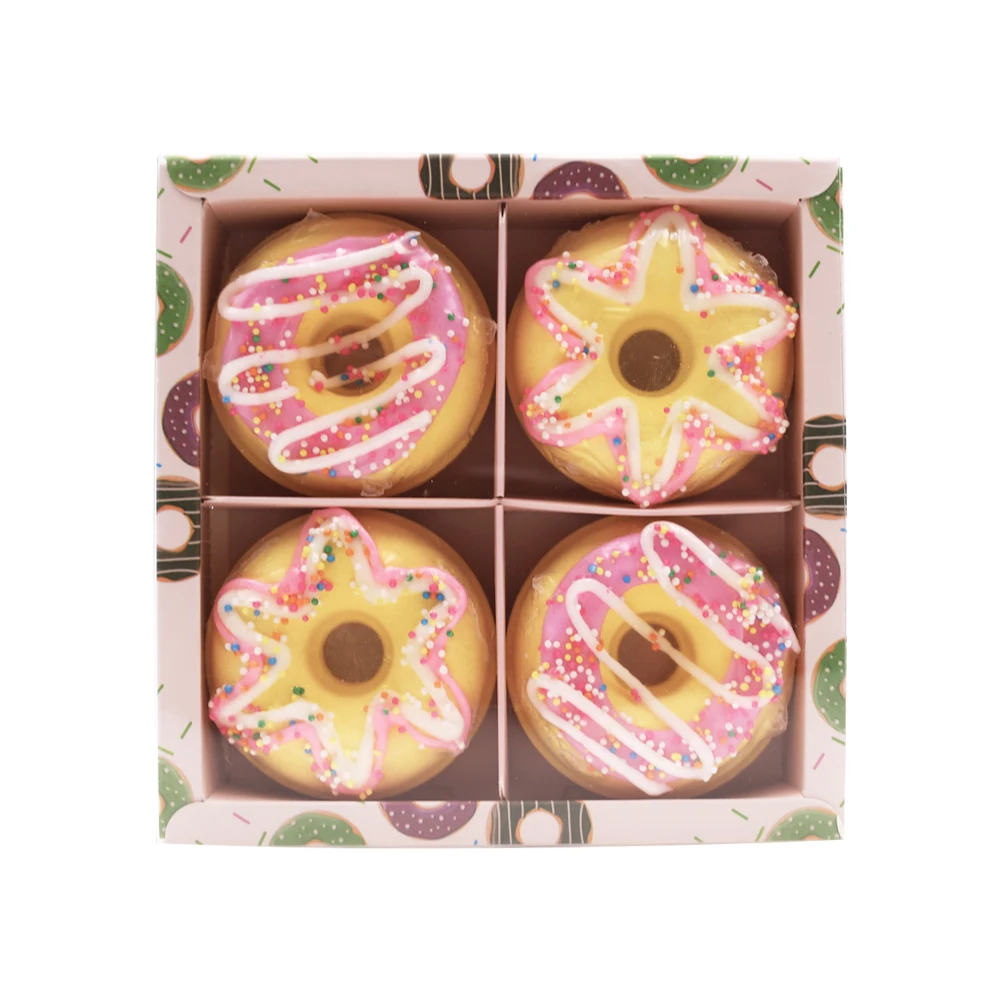

high quality custom luxury funny shape aromatherapy scented sweets organic vegan gift set donut bath bomb