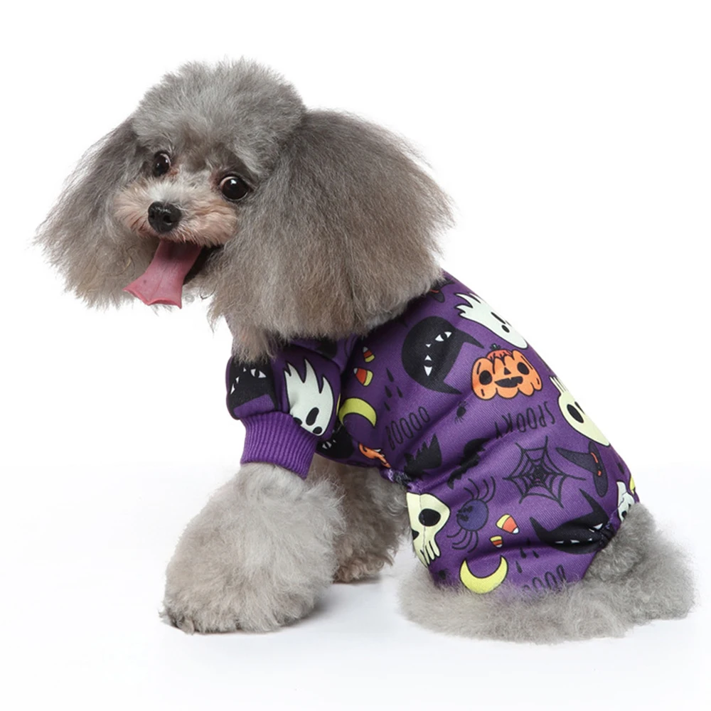 

New Style Popular Halloween Funny Pumpkin Black vest designer dog sweater Teddy pet dog clothes, Picture