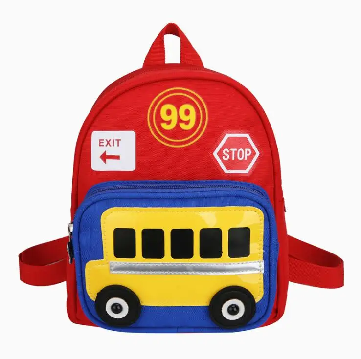 

Fashion Cute Cartoon Car Children Backpack Schoolbag Kindergarten Double Shoulder Carry Children School Bag For Girls And Boys, Customized color