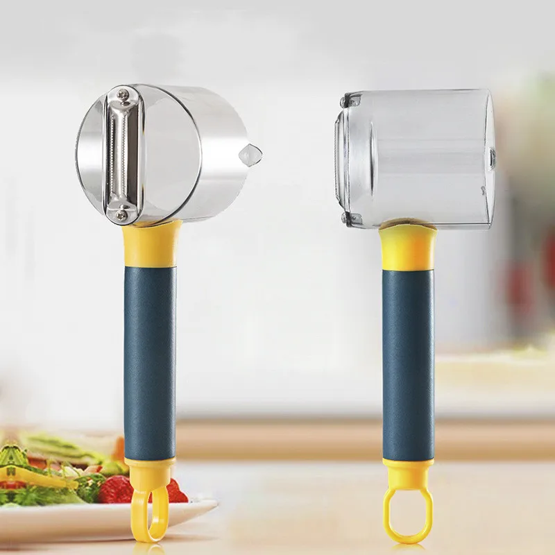 

Practical Kitchenwares Handle Drum Skin Tube Stainless Steel Storage Type Peeling Knife Peelers with Box Fruit Vegetable Peeler