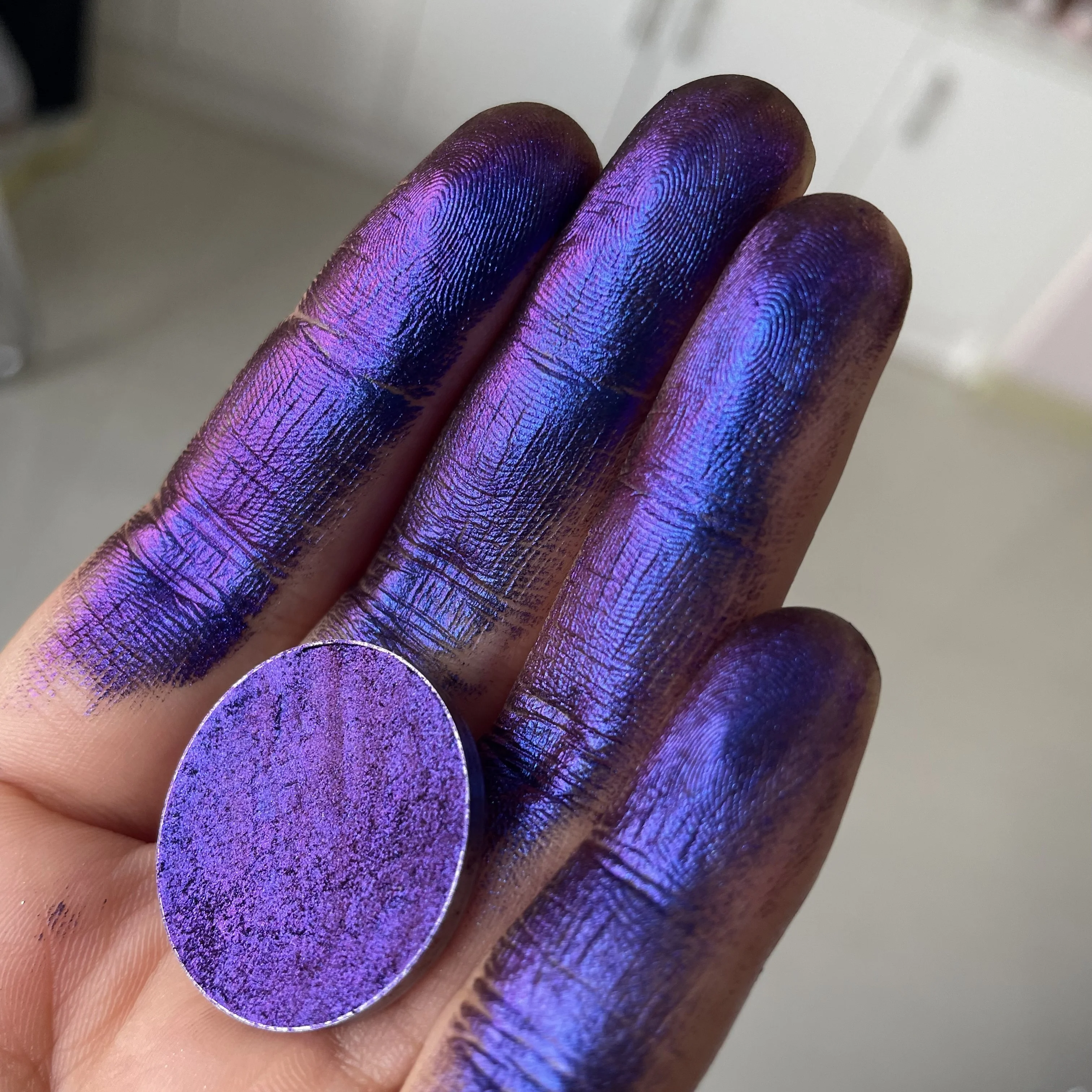 

Metal chameleon three color changing makeup Multi Color Palette effect loose powder
