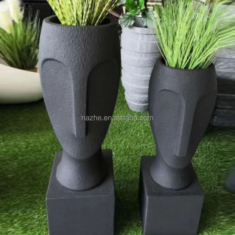 

Nordic face flower pot modern creative indoor garden decoration planters large outdoor fibreglass planter, Picture
