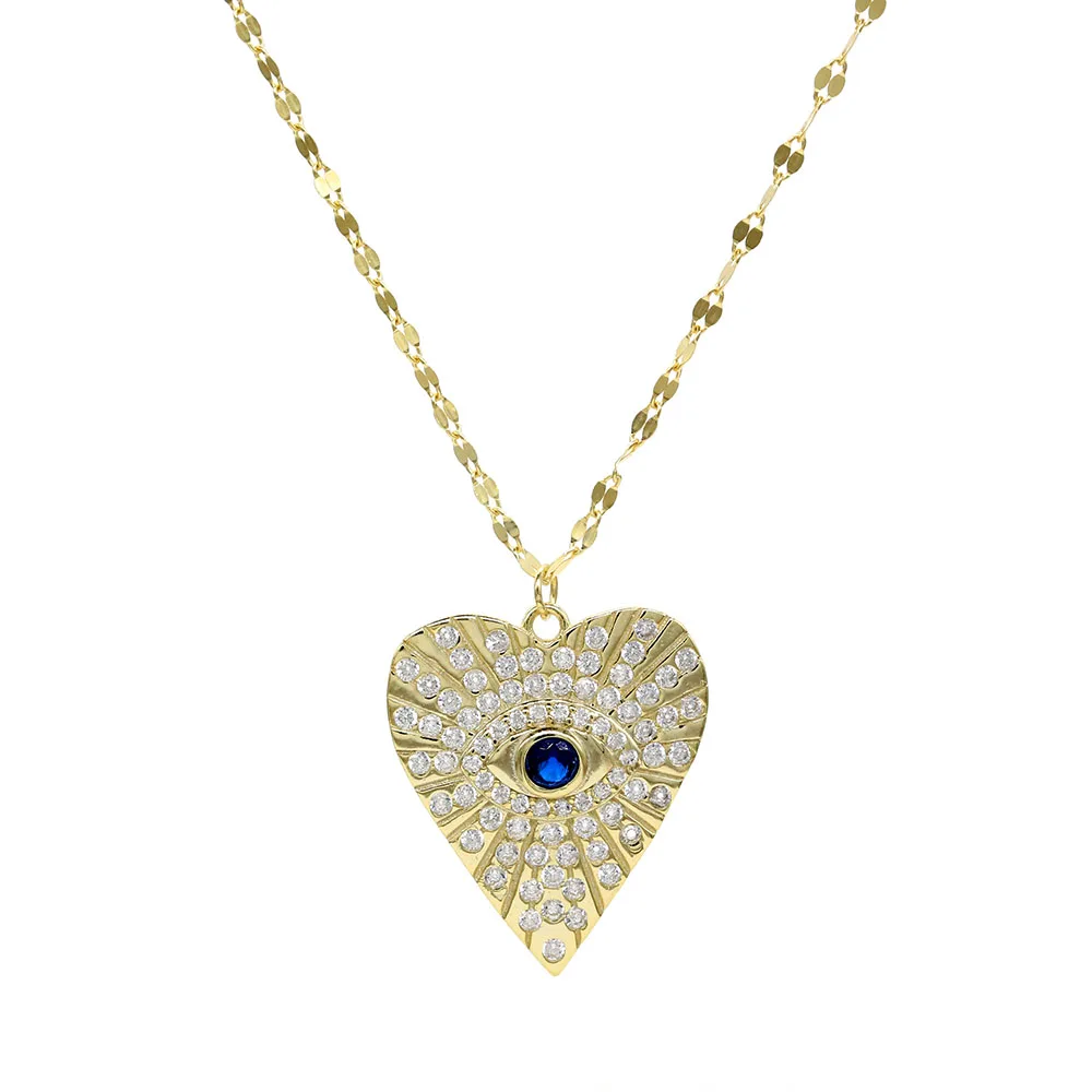 

Gorgeous fashion heart shaped pendant woman gold-plated necklace