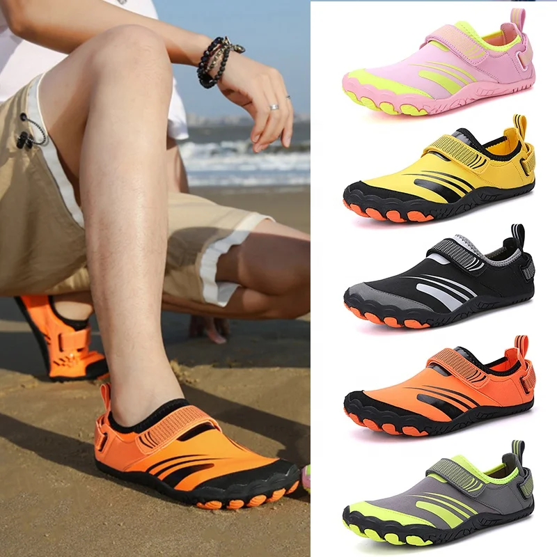 

Custom Men Womens Summer Outdoor Water Shoes Unisex Breathable Barefoot Sports Draining Quick Drying Water Shoes, 5 colors