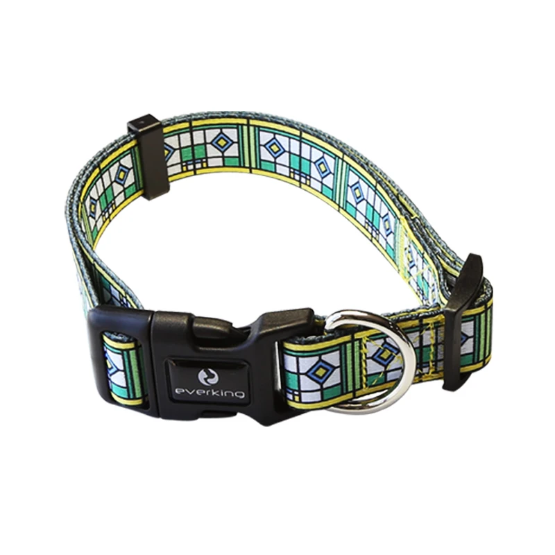 

Heat Transfer Print Pet Collar Polyester Muli-color Small Medium Large Dog Collar