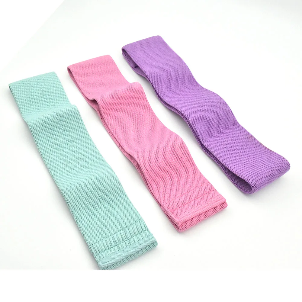 

Farbic polyester material stretch exercise training rubber band circle butt resstance bands, Pink, blue,purple