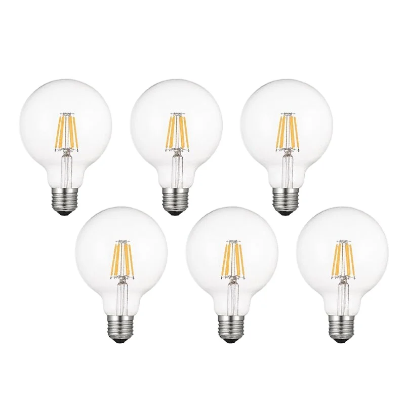 Wholesale Decorative Clear E26 E27 110v 220v 4w 6w 8w G80 G95 G125 Dimmable LED Vintage Edison Filament Bulb Light