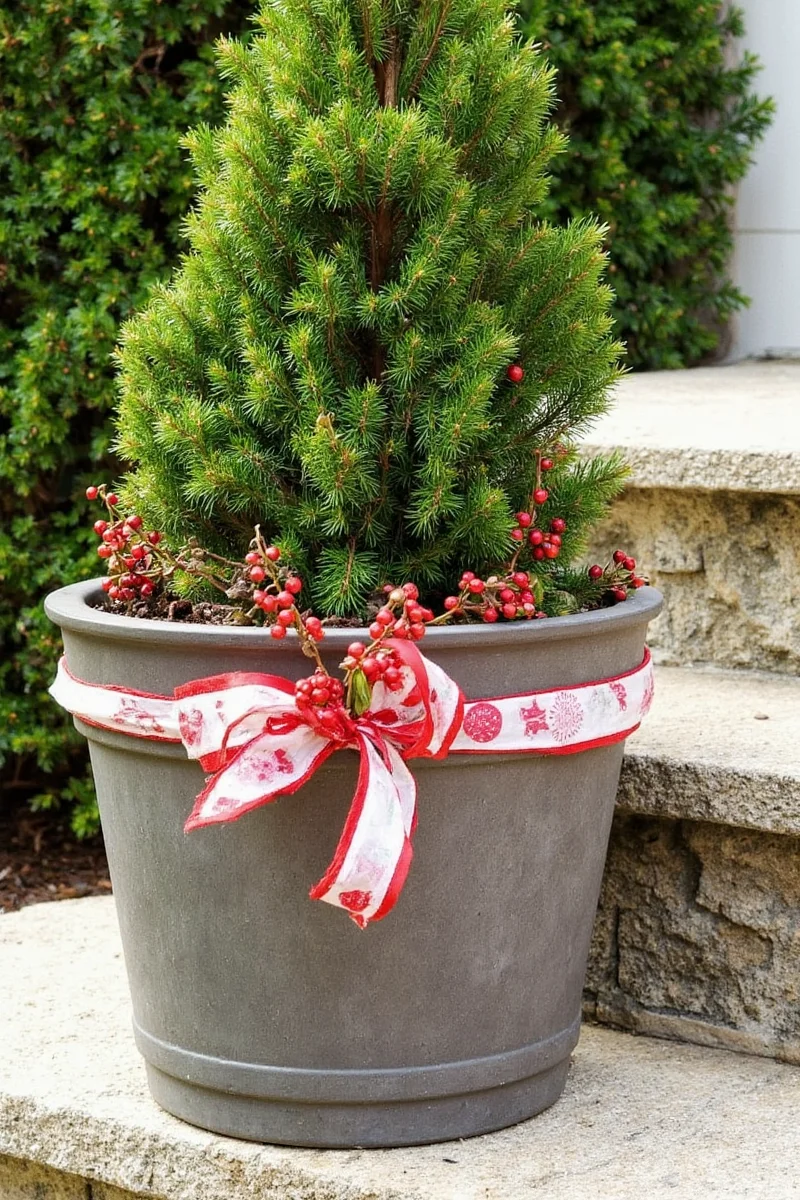 Snowblossom Ceramic Planter