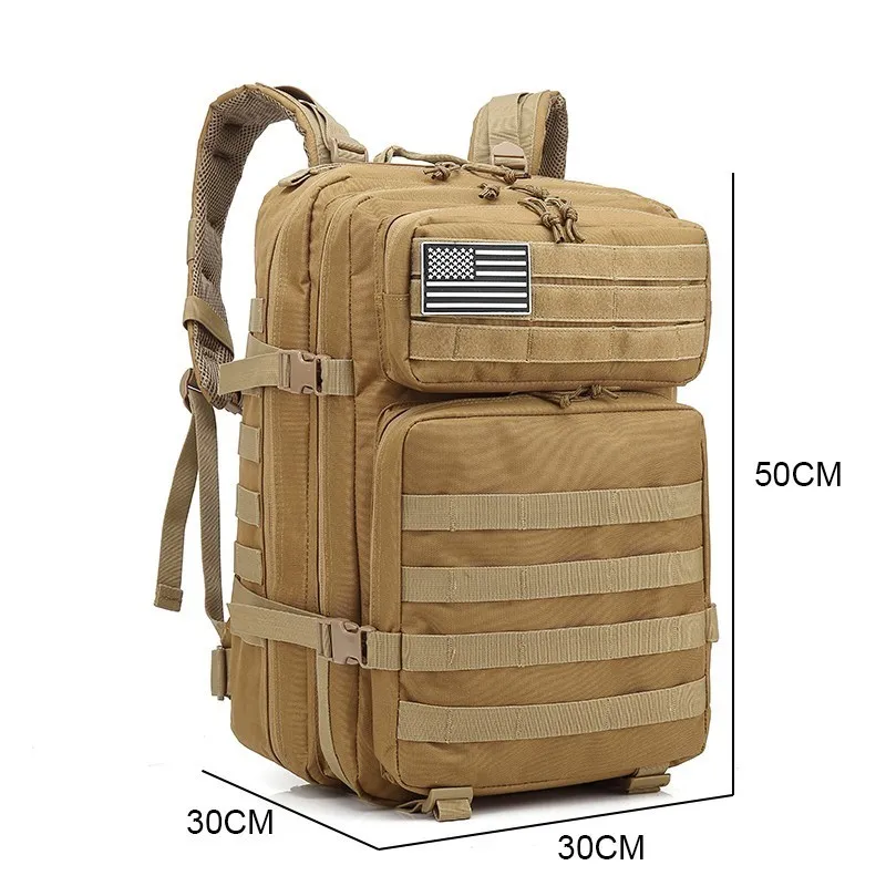 

Free Shipping Outdoor Sports Tactical Backpack Camping Hunting Hiking Backpack Water Resistant Durable Both Shoulder Bag Unisex