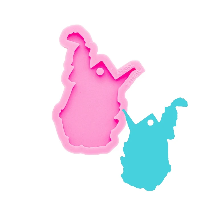 

S763 shiny usa state silicone West Virginia State keychain mold for resin crafting, Random