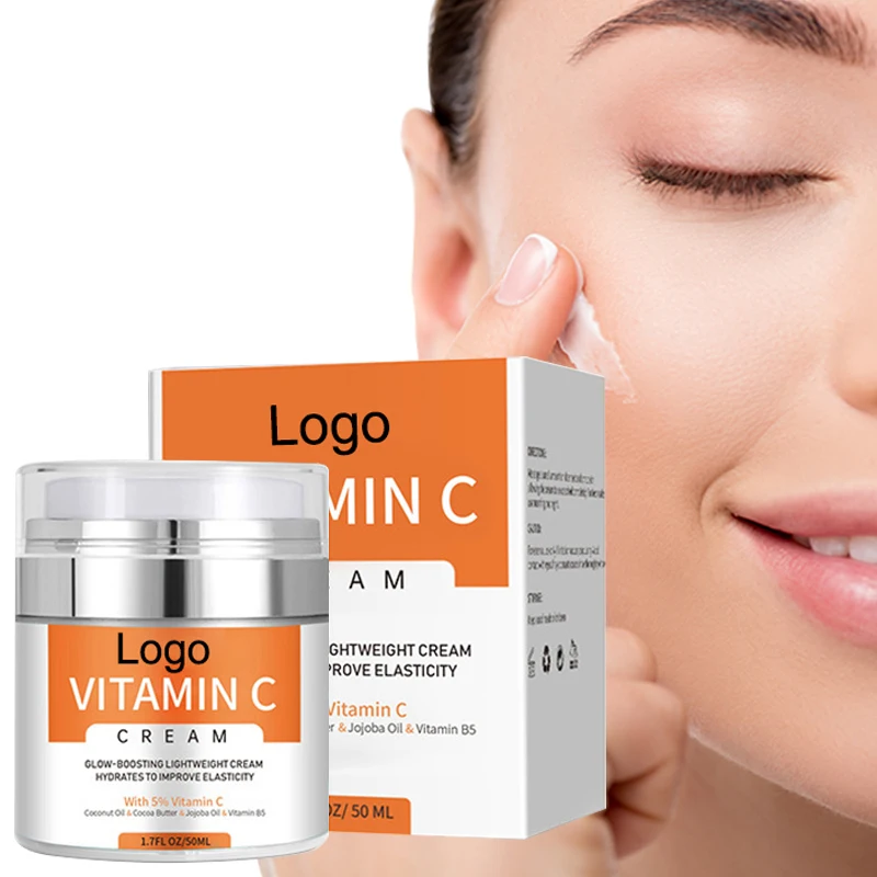 

Custom Logo Vitamin C Face Cream Crema Blanqueadora Skin Care Moisturizing Cream Soin De La Peau Natual Organic Facial Cream