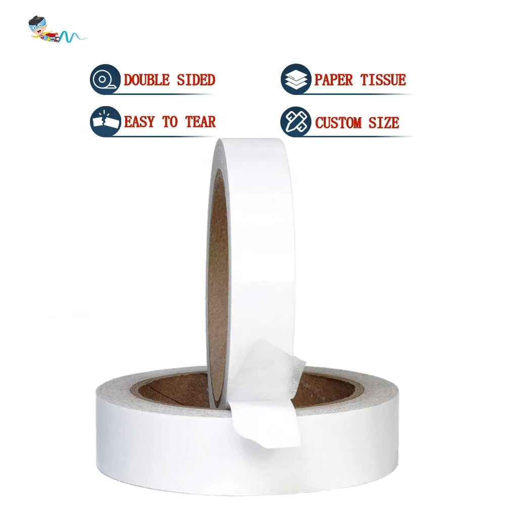 High Viscosity Arts DIY Card Envelope Box Carton Nonwoven Paper Coated Hot Melt Oil Solvent Adhesive Double Sided Tissue Tape
