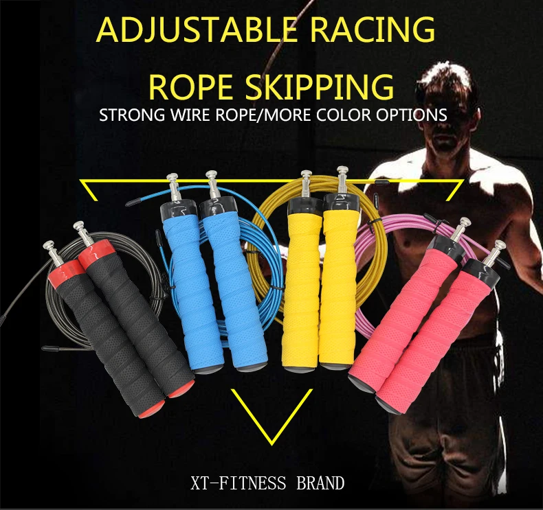 Professional Adjustable Steel Cable Pink Speed Strong Skipping Weighted