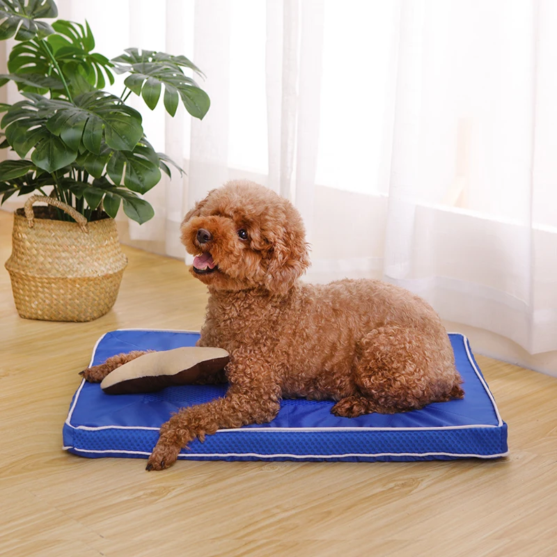 

Pet Cooling Mat Summer Cool Pet Bed Pad For Dogs Dog Cooling Mattress Washable Blankets Mat Pads, Blue