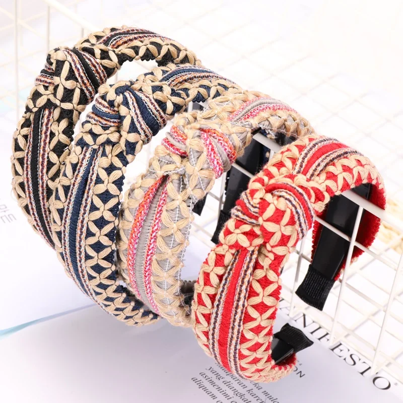 

Wholesale fashion Sweet coarse headbands women Autumn winter headband, Custom color