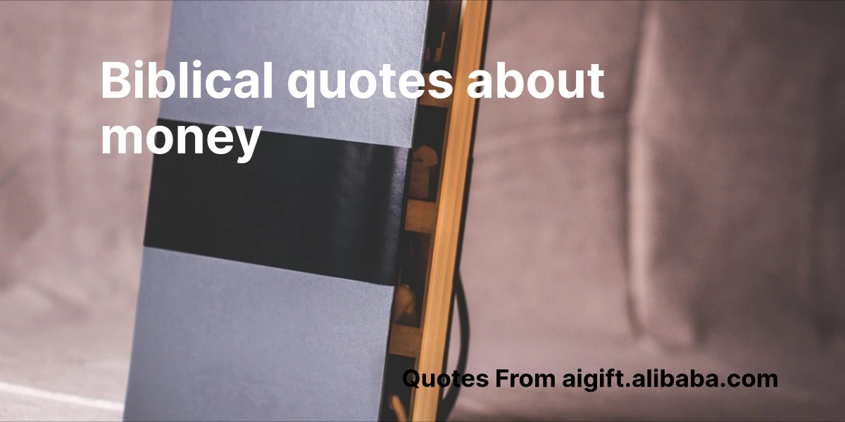 biblical quotes about money