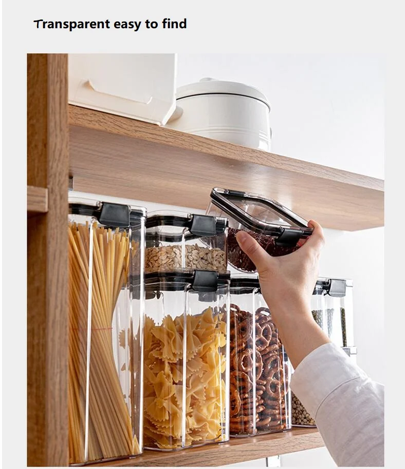 

Plastic cereal dispenser storage box kitchen food grain rice container nice kitchen rice storage box, Transparent